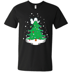 Snoopy Tree Christmas The Peanuts Movie Men's V-Neck T-Shirt - The White Eagles