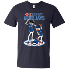 Toronto Blue Jays Baseball Rick And Morty Men's V-Neck T-Shirt - The White Eagles