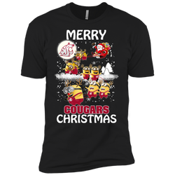 Washington State Cougars Ugly Christmas Sweaters Minions Santa Claus Merry Christmas Men's Sleeve Shirt - The White Eagles