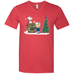 Jacksonville Jaguars Snoopy The Peanuts Ugly Christmas Sweater  Super Bowl Men's V-Neck T-Shirt - The White Eagles