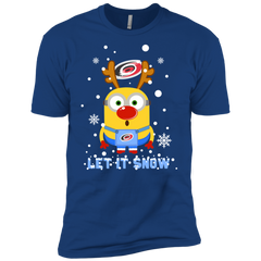 Minion Carolina Hurricanes  Ugly Christmas Sweaters Let It Snow Men's Sleeve Shirt - The White Eagles