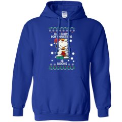 All I Want For Christmas Is Books Snoopy The Peanuts Movie Hoodie - The White Eagles