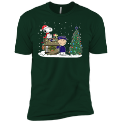 Baltimore Ravens Snoopy The Peanuts Ugly Christmas Sweater  Super Bowl Men's Sleeve Shirt - The White Eagles