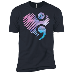 You Matter Don't Let Your Story End Semicolon Shirt Men's Sleeve Shirt - The White Eagles