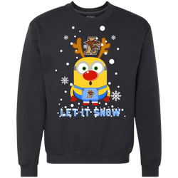 Minion Lehigh Mountain Hawks Ugly Christmas Sweaters Let It Snow Sweatshirt - The White Eagles