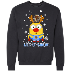 Minion Lehigh Mountain Hawks Ugly Christmas Sweaters Let It Snow Sweatshirt - The White Eagles