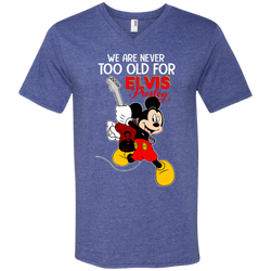 We Are Never Too Old For Elvis Presley Mickey Men's V-Neck T-Shirt - The White Eagles
