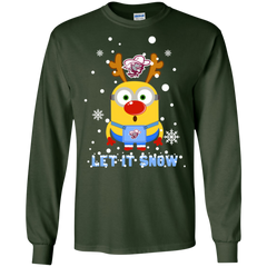Minion Eastern Kentucky Colonels Ugly Christmas Sweaters Let It Snow LS Cotton T-Shirt - The White Eagles