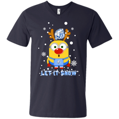 Minion Drake Bulldogs Ugly Christmas Sweaters Let It Snow Men's V-Neck T-Shirt - The White Eagles