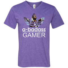 A-badass Gamer Fortnite Adidas Men's V-Neck T-Shirt - The White Eagles