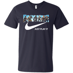 Fortnite Nike Just Play It Men's V-Neck T-Shirt - The White Eagles