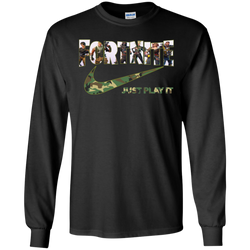 Fortnite Nike Camo Just Play It Shirts LS Cotton T-Shirt - The White Eagles