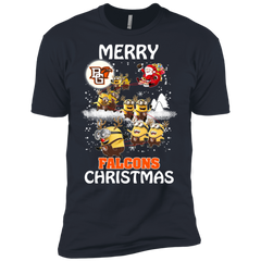 Bowling Green Falcons Ugly Christmas Sweaters Minions Santa Claus Merry Christmas Men's Sleeve Shirt - The White Eagles