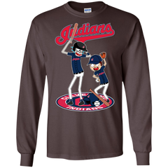 Cleveland Indians Baseball Rick And Morty LS Cotton T-Shirt - The White Eagles
