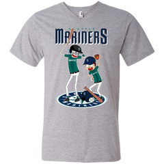Seattle Mariners Baseball Rick And Morty Men's V-Neck T-Shirt - The White Eagles