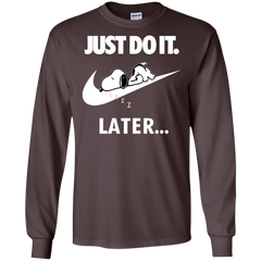 Just Do It The Peanuts Movie Snoopy Nike Logo LS Cotton T-Shirt - The White Eagles