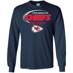 Dilly Dilly Kansas City Chiefs A True Friend Of The Chiefs LS Cotton T-Shirt - The White Eagles