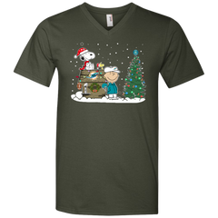 Miami Dolphins Snoopy The Peanuts Ugly Christmas Sweater  Super Bowl Men's V-Neck T-Shirt - The White Eagles