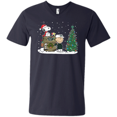 New York Jets Snoopy The Peanuts Ugly Christmas Sweater  Super Bowl Men's V-Neck T-Shirt - The White Eagles