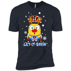 Minion Cincinnati Bengals Ugly Christmas Sweaters Let It Snow Men's Sleeve Shirt - The White Eagles