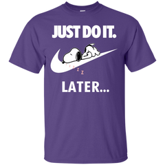 Just Do It The Peanuts Movie Snoopy Nike Logo Cotton T-Shirt - The White Eagles
