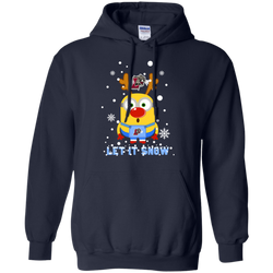 Minion Lafayette Leopards Ugly Christmas Sweaters Let It Snow Hoodie - The White Eagles