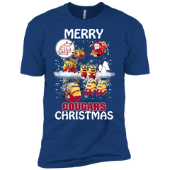 Washington State Cougars Ugly Christmas Sweaters Minions Santa Claus Merry Christmas Men's Sleeve Shirt - The White Eagles