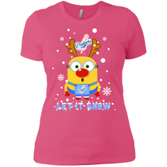 Minion Los Angeles Dodgers  Ugly Christmas Sweaters Let It Snow Ladies' Shirt - The White Eagles