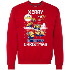 Toledo Rockets Ugly Christmas Sweaters Minions Santa Claus Merry Christmas Sweatshirt - The White Eagles