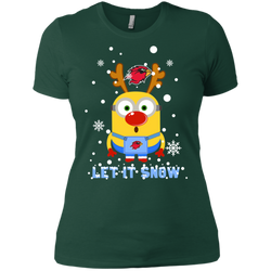 Minion Lamar Cardinals Ugly Christmas Sweaters Let It Snow Ladies' Shirt - The White Eagles