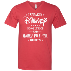 I Speak In Disney Song Lyrics And Harry Potter Quotes Shir Men's V-Neck T-Shirt - The White Eagles