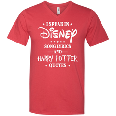 I Speak In Disney Song Lyrics And Harry Potter Quotes Shir Men's V-Neck T-Shirt - The White Eagles