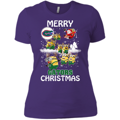 Florida Gators Ugly Christmas Sweaters Minions Santa Claus Merry Christmas Ladies' Shirt - The White Eagles