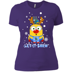 Minion Delaware Fightin_ Blue Hens Ugly Christmas Sweaters Let It Snow Ladies' Shirt - The White Eagles