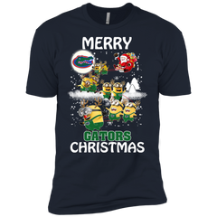 Florida Gators Ugly Christmas Sweaters Minions Santa Claus Merry Christmas Men's Sleeve Shirt - The White Eagles
