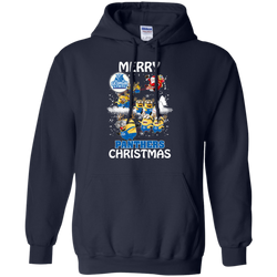 Georgia State Panthers Ugly Christmas Sweaters Minions Santa Claus Merry Christmas Hoodie - The White Eagles