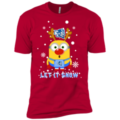 Minion Central Connecticut State Blue Devils Ugly Christmas Sweaters Let It Snow Men's Sleeve Shirt - The White Eagles