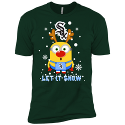 Minion Chicago White Sox  Ugly Christmas Sweaters Let It Snow Men's Sleeve Shirt - The White Eagles