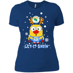 Minion Norfolk State Spartans Ugly Christmas Sweaters Let It Snow Ladies' Shirt - The White Eagles