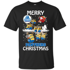 Georgia State Panthers Ugly Christmas Sweaters Minions Santa Claus Merry Christmas Cotton T-Shirt - The White Eagles