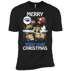 Nevada Wolf Pack Ugly Christmas Sweaters Minions Santa Claus Merry Christmas Men's Sleeve Shirt - The White Eagles