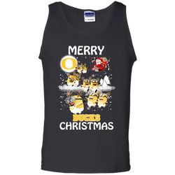 Oregon Ducks Ugly Christmas Sweaters Minions Santa Claus Merry Christmas Tank Top - The White Eagles