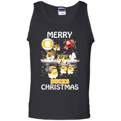 Oregon Ducks Ugly Christmas Sweaters Minions Santa Claus Merry Christmas Tank Top - The White Eagles
