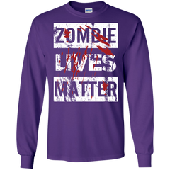 Zombie Lives Matter Tshirt LS Cotton T-Shirt - The White Eagles