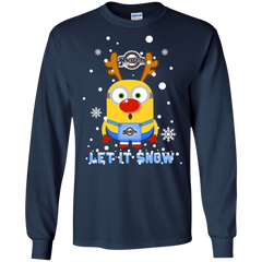 Minion Milwaukee Brewers  Ugly Christmas Sweaters Let It Snow LS Cotton T-Shirt - The White Eagles