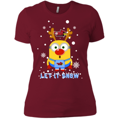 Minion Illinois State Redbirds Ugly Christmas Sweaters Let It Snow Ladies' Shirt - The White Eagles