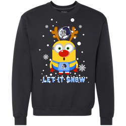 Minion Holy Cross Crusaders Ugly Christmas Sweaters Let It Snow Sweatshirt - The White Eagles