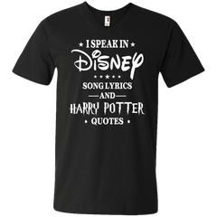 I Speak In Disney Song Lyrics And Harry Potter Quotes Shir Men's V-Neck T-Shirt - The White Eagles