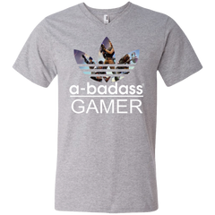 A-badass Gamer Fortnite Adidas Men's V-Neck T-Shirt - The White Eagles
