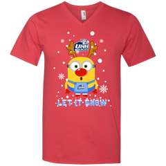 Minion New Hampshire Wildcats Ugly Christmas Sweaters Let It Snow Men's V-Neck T-Shirt - The White Eagles